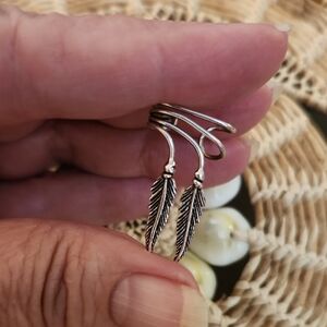 Sterling Silver Feather Cuff Earring